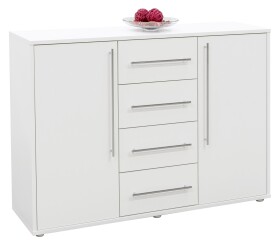 Nábytek Mikulík Komoda ELITE M - hl. 36 cm - bílý lesk, antracit, aj. ROZMĚR: (š/v/h) 110 x 86 x 36 cm
