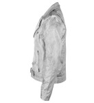Pánská Kožená Bunda Křivák White Dragon Brixton Bílá Velikost: 8XL