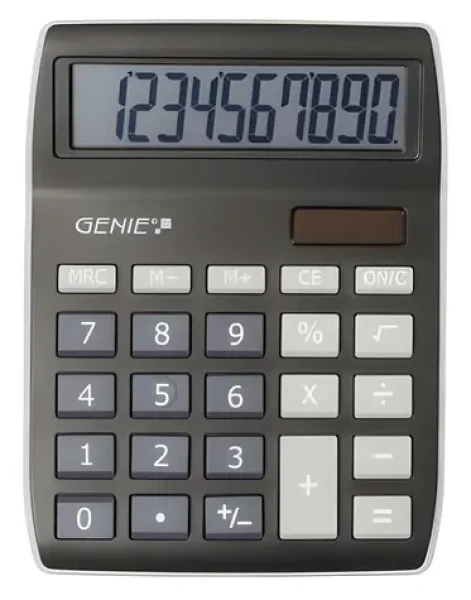 Genie 840BK černá / Kalkulačka / stolní / 10místný displej / solární a bateriové napájení (12258)