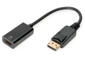 Digitus DisplayPort na HDMI černá / Adaptér / Aktivní / 4K 30 Hz / HDCP 1.3 (DB-340415-002-S)