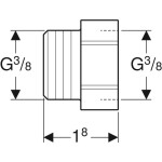 GEBERIT - Příslušenství Přechod AquaClean z plochého těsnění na radiální těsnění 242.738.00.1