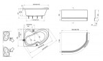 RAVAK - Rosa II Asymetrická vana 150 L, 150x105 cm, levá, bílá CK21000000