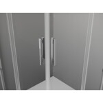 MEXEN/S - Exo čtvercový křídlový sprchový kout 80 x 80, transparent, chrom 8110-080-080-01-00