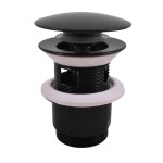 RAV Slezák - Výpusť umyvadlová CLICK-CLACK 5/4", Černá - matná MD0784CMAT MD0784CMAT