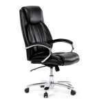 Kancelářské křeslo, houpací mechanismus, černá ekokůže, KA-F1385 BK