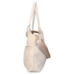 Stylová dámská semišová kabelka na rameno LB Malia, béžová