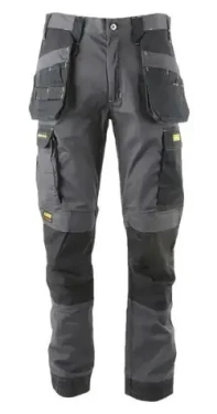DeWalt Fairhaven Pro-Stretch šedá/černá, vel. 2 / Pracovní kalhoty / Pro-Stretch tkanina / voděodolné / Regular Fit (49383/50)