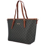 Trendová dámská koženková kabelka přes rameno Laila, šedá