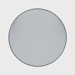 Erga Charlotte, kulaté LED zrcadlo 90cm, černý kovový rám, 2070 lm, 6500K, přední boční osvětlení, ERG-V01-204-9090-BK