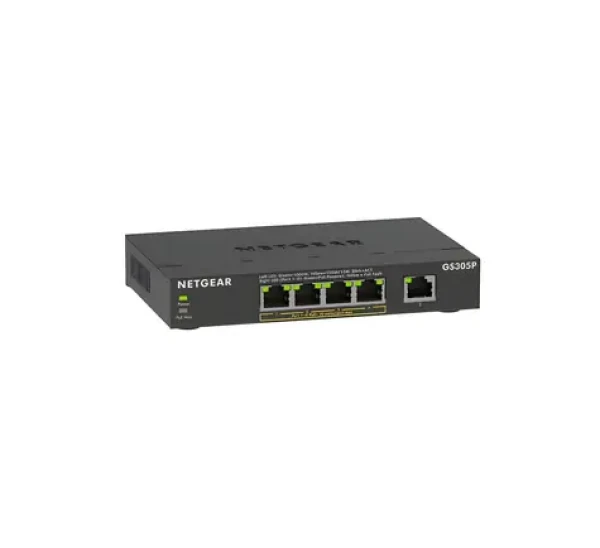 Netgear GS305Pv3 / Switch / 5x Gigabit / PoE+ 63W / neřízený (GS305P-300EUS)