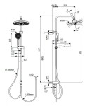 IDEAL STANDARD - CeraTherm Sprchový set bez baterie, průměr 26 cm, 2 proudy, hedvábná černá BD747XG