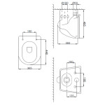 INVENA - Závěsná WC mísa TINOS, včetně soft/close sedátka CE-91-001-W