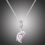 Stříbrný náhrdelník se zirkonem Psí Láska - stříbro 925/1000, Stříbrná 45 cm