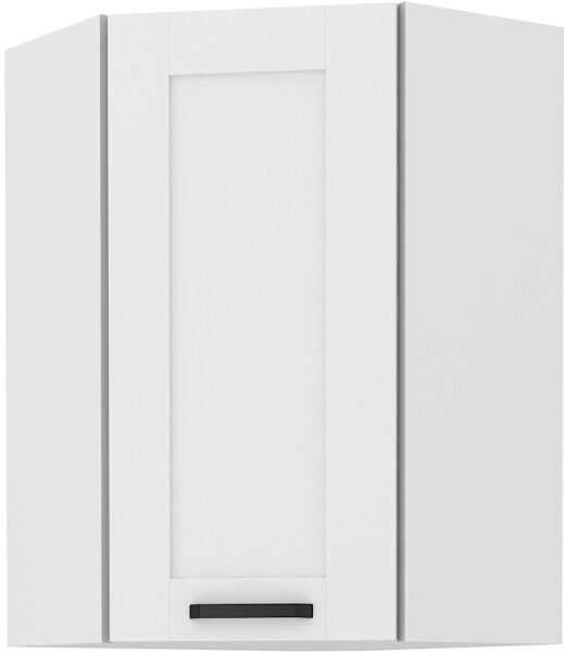 Horní rohová skříňka Luna 60x60 GN-90 1F (45°) Barva korpusu: Bílá, Barva dvířek: Bílá