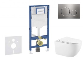 GEBERIT - Duofix Set předstěnové instalace, klozetu Gaia a sedátka softclose, tlačítko Sigma20, nerez SANI11CA6102B