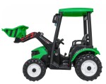 Mamido Dětský elektrický traktor MEGA D68 24V s přívěsem zelený