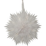 STAR TRADING Závěsná svítící hvězda Dis White 60 cm, bílá barva, papír
