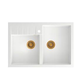 Dřez Quadron BILL120 sněhově bílá měď HCQB9062U1_PVDC1 BILL120SBM