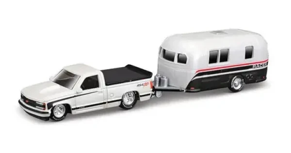 Maisto - Design Tow Go, 1993 Chevrolet 454 SS Pick-up Camper Trailer, 1:64