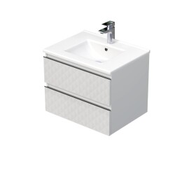 Koupelnová skříňka s umyvadlem SAT Cube Way 60x47,5x46 cm bílá mat CUBE3D602ZBMOD CUBE3D602ZBMOD
