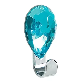 Spirella JEWEL samolepící háček modrý topaz / plast / 30 x 65 mm