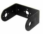 Hliníkový držák servomotoru U – krátký rovný, černý, 56x44mm (pro MG995/MG996)