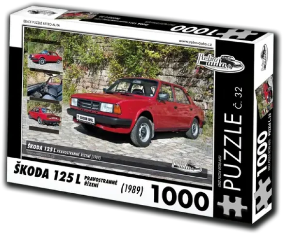 RETRO-AUTA Puzzle č. 32 Škoda 125 L pravostranné řízení (1989)