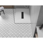 MEXEN/S - Toro obdélníková sprchová vanička SMC 140 x 70, bílá, mřížka černá 43107014-B