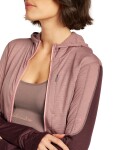 ICEBREAKER Wmns 200 Realfleece Descender LS Zip Hood, Summit/Java/Acid Pink/Cb (vzorek) velikost: S