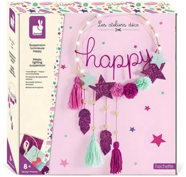 JANOD Kreativní sada Světelný lapač snů Happy Maxi Deco