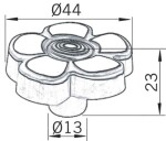 Vseprotruhlare.cz Knopka kytka modrá