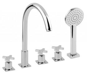 SAPHO - TRAX pětiprvková baterie na okraj vany, chrom 632