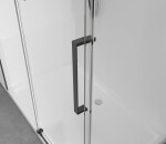 CERANO - Sprchový kout Lantono L/P - 8 mm - Soft-Close - černá matná, transparentní sklo - 130x80x195 - posuvný CER-433127