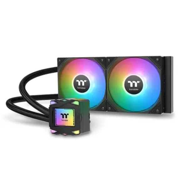 Thermaltake LA240 ARGB černá / AIO vodní chladič CPU / 2x 120mm / 2500 RPM @ 38.35 dB / 79.3 CFM (CL-W457-PL12SW-A)