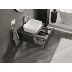 MEXEN/S - Rivel koupelnová skříňka pod umyvadlo 70, 1 šuplík, reliéf , grafit mat 91A20-07023-1-BF66