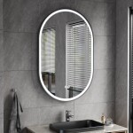Erga Gwen, oválné LED zrcadlo 60x90cm v černém kovovém rámu, 3 barvy světla, přední osvětlení, vyhřívací podložka proti zapaření, ERG-V01-GWEN-6… ERG-V01-GWEN-6090-BK