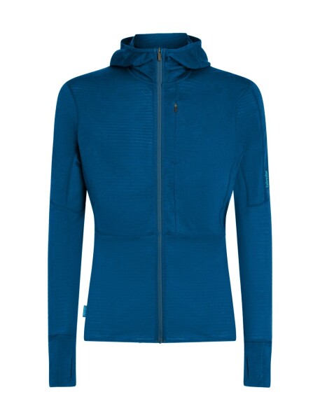 Pánská merino mikina ICEBREAKER Mens 200 Realfleece Descender LS Zip H, Atlantis/Arctic velikost: S