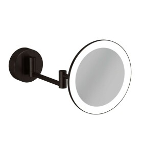KLUDI - Vela R Kosmetické nástěnné zrcátko s LED osvětlením, broušený Gunmetal 58995N2W