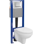 CERSANIT - Set C44 SYSTEM 40 MECH WHB414 DUR SC EO, tlačítko chrom lesk S701-824