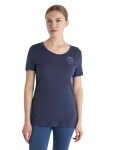 ICEBREAKER Wmns Merino 150 Tech Lite III SS Scoop Tee Icebreaker Logo Reflections, Graphite velikost: S