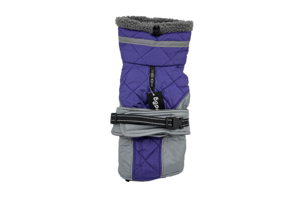 Kairo zimní bunda pro psa s kožichem Barva: Fialová, Délka zad (cm): 42, Obvod hrudníku: 42 - 58 cm