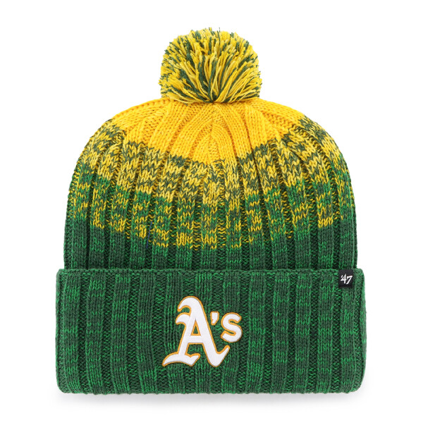 47 Brand Pánská zimní čepice Oakland Athletics MLB Cascade ’47 CUFF KNIT Dark Green