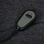 Křeslo polohovací elektrické, 1 motor, šedá látka, bezdrátové nabíjení pro mobilní telefon