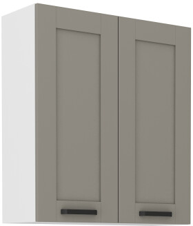 Horní skříňka Luna 80 G-90 2F Barva korpusu: Bílá, Barva dvířek: Clay Grey