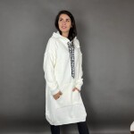 HOSH Pletené šaty EVELYN s kapucí Barva: Starorůžová