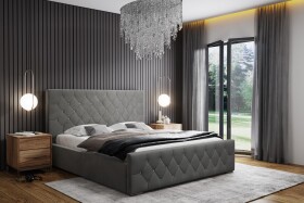 FRONTI Postel MODEL 01 200x200 šedá - MAGIC VELVET 2217