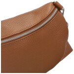 Módní dámská kožená ledvinka Sotiria, koňaková