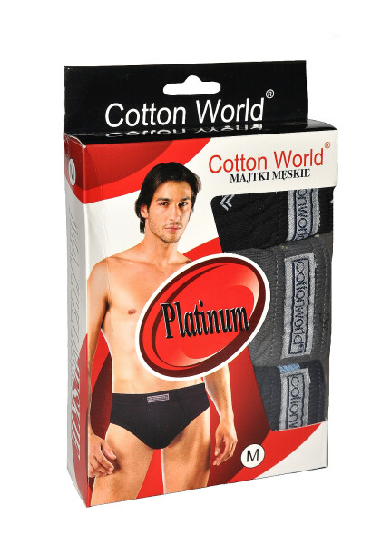 Pánské slipy Cotton World A'3 M-3XL mix XXL