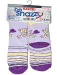 BeSnazzy protiskluzové ponožky pro zdravé lezení a první krůčky froté - dívčí - fialové, velikost: 15-17 (9-10cm)