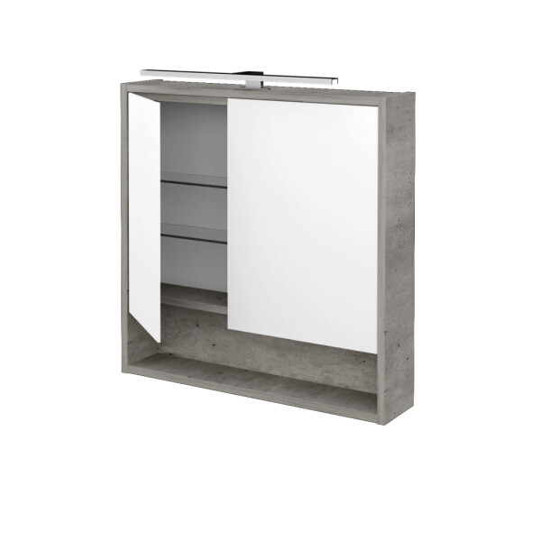 Dřevojas - Dvoudveřová galerka FOCUS GA2NOE 70 - D01 Beton 282905